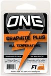 One Mfg F1 Graphite Plus Snowboard & Ski Wax 165g - All temperature hot wax or rub on with speed additives