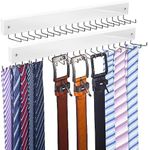 Tie Rack Wall Mounted, Natrual Wood