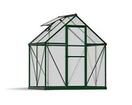 Palram Canopia Mythos 6X4 Greenhouse - UV - Protected Polycarbonate Roof & Aluminium Frame - Includes Base Frame - Green