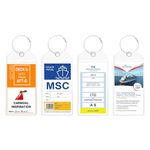 NTONPOWER 4 Pack Cruise Luggage Tags, Cruise Tags Holders for Carnival, NCL, Princess, MSC Cruise Ships, Clear Plastic Luggage Tags with Zip Seal and Steel Loops, Cruise Essentials for 2023-2024