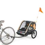 Allen Sports Deluxe Steel 2-Child Bicycle Trailer and Stroller, Model AS2-O, Orange