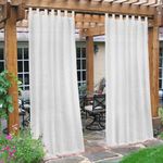 Smarcute Outdoor Linen Sheer Curtai