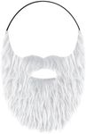 Dress Up America Fake Beard Costume - Costume Beard and Mustache - Beard Costume for Adults and Teens White