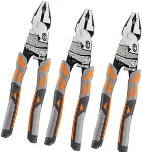 9'' Grip Pliers with Ratchet Self-Locking Ratchet Cable Wire Cutter Pliers