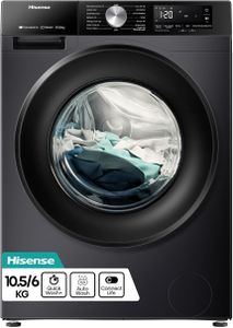 Hisense 10.5kg/6kg Washer Dryer – Black, Large Capacity