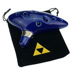 12 Hole Ocarina From Legend of Zelda 12 hole Alto C Ocarina with Triforce Logo Pouch