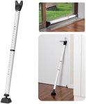 HonesaLoc 2-in-1 Door Security Bar & Sliding Patio Door Stopper Security Jammer Bar Child Proof Adjustable Constructed of High Grade Iron Window Doors Security Bars, White