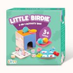 Cots and Cuddles 5-in-1 Wooden Activity Cube for Kids | Coin Drop, Ball Drop, Owl Color Match, Shape Sorting & Magnetic Peg Picking | Montessori Early Learning Educational Toy 1+ Years