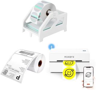 White Label Holder+4"x6" Direct Thermal Shipping Label 220 Labels/Roll+130B Bluetooth Thermal Label Printer
