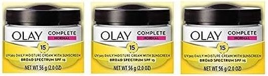 Face Moisturizer by Olay Complete All Day UV Moisture Cream, SPF 15, Normal Skin, 2 Ounce (Pack of 3)