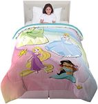 Franco Kids Bedding Soft Microfiber Reversible Comforter, Twin/Full, Disney Princess