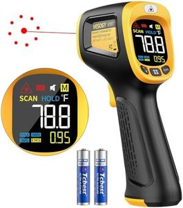 Infrared Thermometer Temperature Gun -58°F ~932°F, Digital Laser Thermometer Gun for Cooking, Pizza Oven, Grill & Engine, IR Thermometer Temp Gun with Adjustable Emissivity & Max-Min Measure