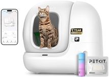 PETKIT PuraMax 2 Self-Cleaning Cat Litter Box, Automatic Litter Box with Anti-Leakage Waterproof Litter Pad Max, 2.4G WiFi App Control Scoop-Free Litter Box, Basic Bundle Includes N50 2.0 & Trash Bags