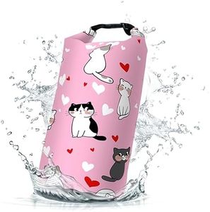 Cliduli Waterproof Dry Bag,Roll Top Cute Animal Lovely Pet Cat Waterproof Backpack 5L/10L/20L Floating and Lightweight Bags for Kayaking, Boating, Fishing, Swimming and Camping