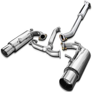 Spec-D Tuning Catback Dual Roll Tip Muffler Exhaust System Compatible with 2013-2016 Scion FR-S