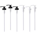 6 Packs Gallon Pump Dispensers, 38/400 Dispenser Pump Gallon Jug Pump Dispenser for Gallon Container and Bottle (Black & White)