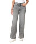 kensie Jeans for Women The Kaya High-Rise Wide Leg Raw Hem 32-Inch Inseam, Size 0-14, Canberra, 10