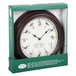 Esschert Design FB416 Bird Sounds Clock, Dark Brown