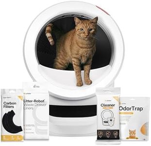 Litter-Robot 4 Supply Bundle by Whisker, White - Automatic, Self-Cleaning Cat Litter Box, WiFi Enabled, Includes Litter-Robot 4, 3 OdorTrap Refills, 10 Liners, 30 Cleaner Wipes, & 2 Carbon Filters