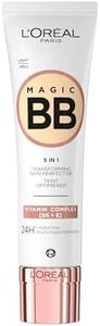 L'Oréal Paris Magic BB Cream with SPF 20, 5-in-1 Skin Tint with Vitamin B5 and Vitamin E, Lightweight Hydrating Formula Adapts to Skin Tone for a Natural Glowy Finish, 30 ml, Shade: 02 Light