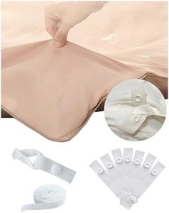 Fizzest Duvet Snaps to Hold Comforter，Duvet Clips Fasteners Inside，Hacks to Keep Duvet Cover in Place，Quilt Clips (8, White)