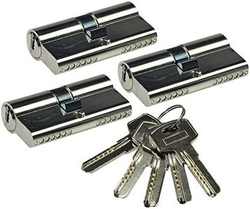 Jeu de cylindres de serrure 3x 60mm (30+30mm) 5 clés
