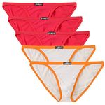 JINSHI Underwear for Men String Bikini Comfortable Fiber Stretch Low Rise Briefs Pack of 5 3XL