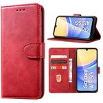 DMDMBATH for Samsung Galaxy A15 5G Case for Samsung A15 Wallet Case Shockproof Flip Flap Magnetic Clasp Protective for Galaxy A15 5G Cover with Card Slots for Samsung A15 5G 6.5 inch (Red)