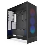 NZXT H7 Flow RGB 2024 | Mid-Tower ATX Airflow Case with RGB Fans | Supports Bottom Fans for Direct GPU Cooling | Includes 360mm RGB Single-Frame Fan Unit | Cable Management | Black