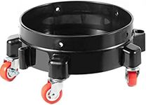 SGCB Pro 11.5 Inch Bucket Dolly, Removable Rolling Bucket Dolly Easy Push 5 Roll Swivel Casters to Move 360 Degree Turning for 5 Gallon Buckets Car Wash System Detailing Smoother Maneuvering, Black