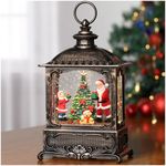 Gorrzai Snow Globe Indoor Decorations (Santa and Girl)