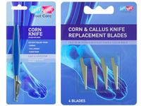 Ever Ready Corn & Callus Remover Knife with Extra 4 x Blade Refills- (Combo Pack) | Removes Dry, Hard & Cracked Skin | Foot Care, Pedicure Tools & Instand Pain Relief