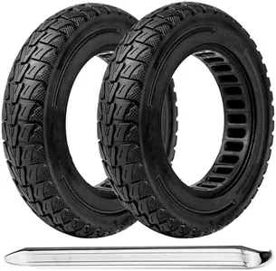 10X2.125 Inch Solid Tires for Electric Scooter,50/75-6.1 Replacement Wheel, 10X2.125 Rubber Tyre for Gotrax G4& Turboant X7 Pro& Hiboy S2/S2R Plus/ S2 MAX-Black (2PCS)