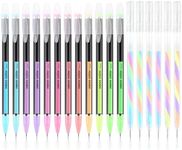 18 Pack Colored Gel Pens, Smooth Writing Pens for Coloring Books, Doodling, Drawing, Scrapbook, Sketching Journal, 12 Pack Colors Gel Pens & 6 Pack Color Changing Gel Pen (Pastel)