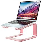 Urmust Laptop Stand Desk Aluminum Computer Stand Laptop Riser Holder Notebook Stand Compatible With Macbook Air Pro, Dell, Hp, Lenovo Samsung, Alienware All Laptops 11-15.6"(Rose Gold) Tabletop