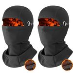 KIGITIONE Balaclava for Men Women, 2 Pack Breathable Ski Mask Thermal Fleece Winter Face Mask for Skiing Motorcycle Snowboarding