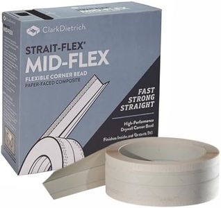 Strait Flex Drywall Tape – Mid-Flex Corner Tape for Drywall Repair – Flexible Roll for Inside, Outside and Off-Angle Corners – Clean Finish, No Cracks or Fuzz – 3" x 100' Roll