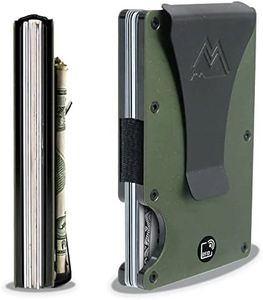 Mountain Voyage Minimalist Wallet for Men - Slim RFID Wallet I Scratch Resistant, Credit Card Holder & Money Clip, Easily Removable Money & Cards, Mens Wallets, Army Green, Minimalist Wallet