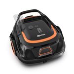 Robotic Pool Vacuum for Above Ground Pools, Dual Filters, Self-Parking, 120-Min Runtime & 2.5h Fast Charging, Powerful Suction, Ideal for Flat Pools up to 1076 sq.ft (Black Tangerine)
