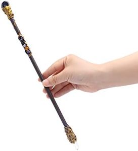 Fine Handcrafted Crystal Magic Wand Obsidian Crystal White Crystal Gemstone Magic Wand Cosplay Magic Wand for Witches and Wizards