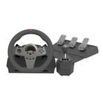 New World GT100V2SL PC Gaming Racing Wheel 270-degree With Pedals and Shifter,Game Steering Wheel For Xbox Series X & S/Xbox One/PS4/PS4 SLIM/PS4 Pro/ PS3/SWITCH/New Technology Hall Sensor Pedals