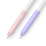 elago Pencil Grip 2 Pack Holder Sleeve Compatible with Apple Pencil (1st & 2nd Generation) and Apple Pencil (USB-C) [Lovely Pink & Lavender]