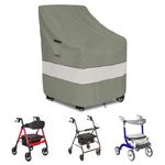 Sobana Rollator Walker Cover,Outdoor Waterproof Dustproof Rolling Walker Cover,Fits Walkers for Seniors with Wheels and Seat(Cover Only,Grayish Green)