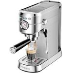 CASABREWS Espresso Machine 20 Bar, Professional Espresso Maker with Milk Frother Steam Wand, Compact Espresso Coffee Machine with 34oz Removable Water Tank for Cappuccino, Latte, Gift for Dad or Mom