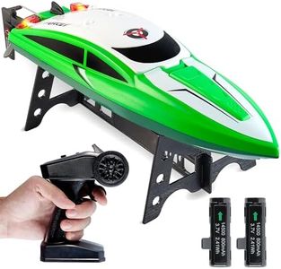 Force1 Velocity RC Boat - H102 Remote Control Boats for Pools and Lakes, 20+ mph High Speed Boat Toys (Green)