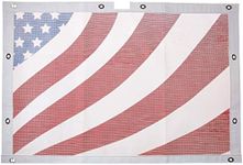 Belmor BS-75619AF1-1 White Patriotic Bug Screen Truck Grille Cover for 1987-2018 Kenworth T800, T803