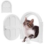 SlowTon Cat Door Interior Door - 9.4×10.8in No-Flap Lockable Kitty Door for Interior Door, Pet Doors for Small Cats up to 20 lbs, Easy DIY Setup, No Training Needed