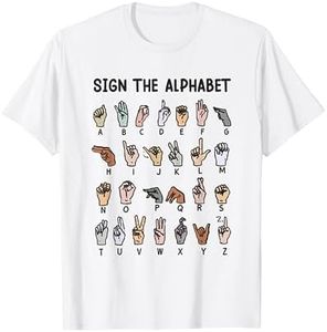 ASL American Sign Language, Alphabet Inclusive Sign ABCs T-Shirt