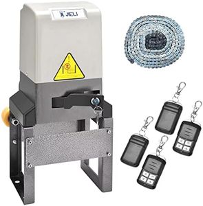 JIELI 1800lb Chain Driven Automatic Sliding Gate Opener with 4 Remote Controls, Gate Openers with Remote Complete kit for Sliding Gate Up to 40 Feet，Electric Rolling Driveway Slide Gate Motor