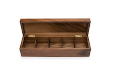 White Whale you think, we bring Wooden Tea Box Tea Chest Spice Organizer with Compartment